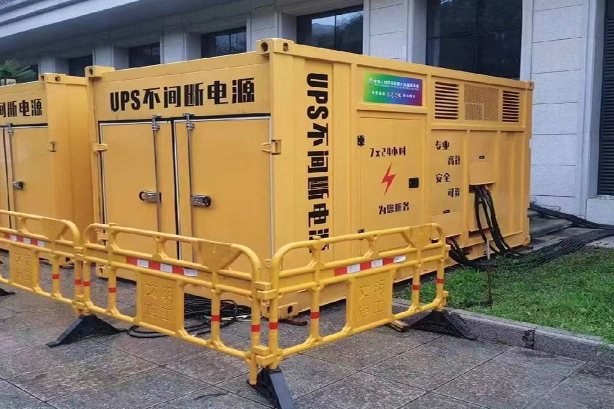 中方发电机租赁施工现场