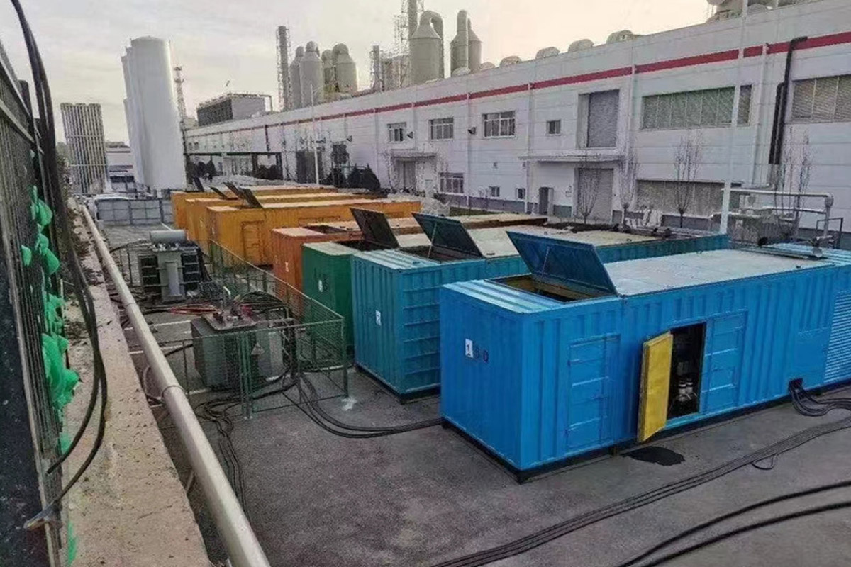 中方发电机租赁施工现场